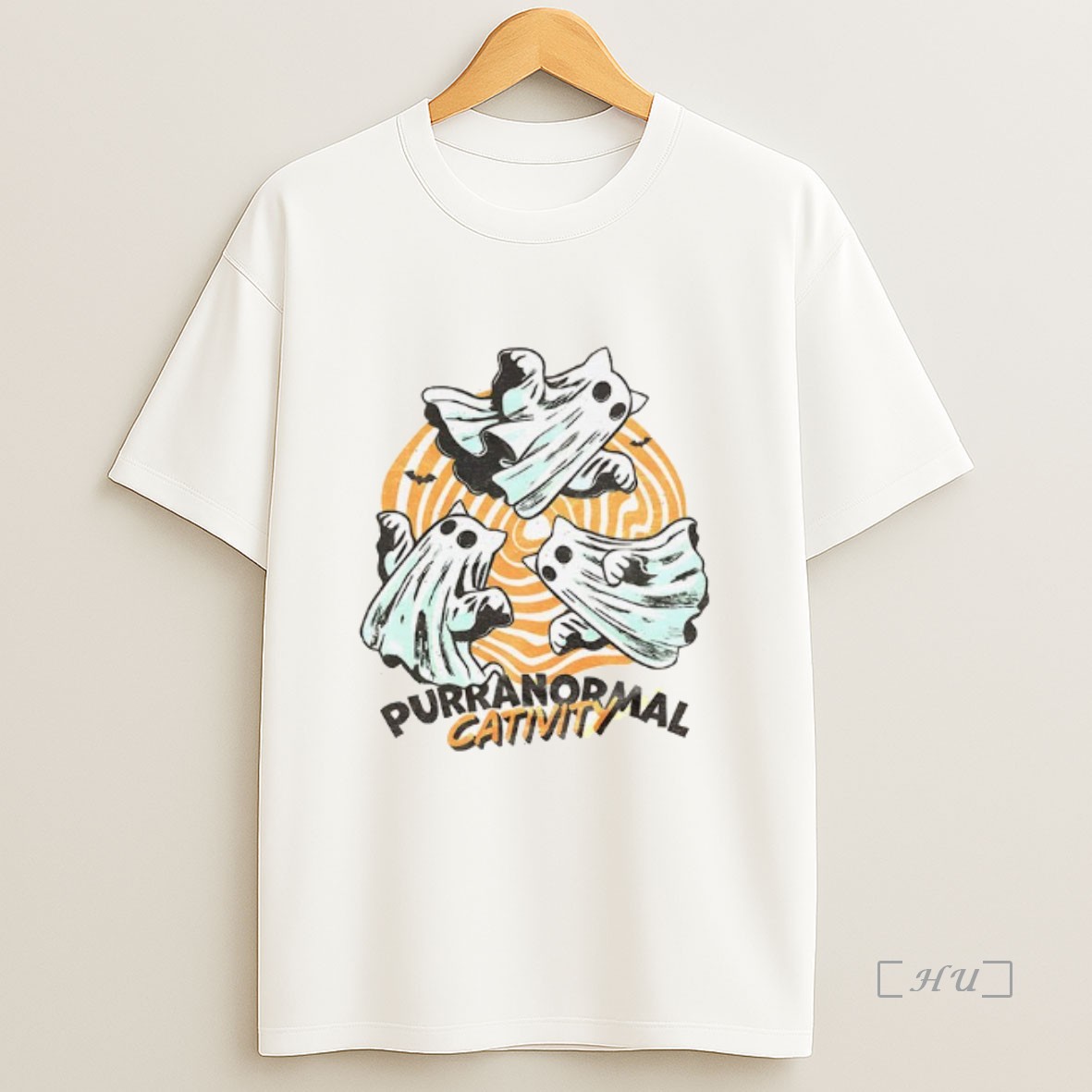 Officials Purranormal Cativity Ghost Cat Halloween Sweatshirt Tee Shirt