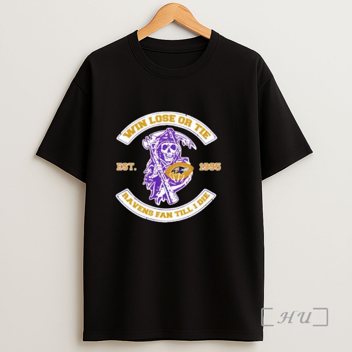 Officials Reaper Win Lose Or Tie Baltimore Ravens Fan Till I Die Sweatshirt Tee Shirt