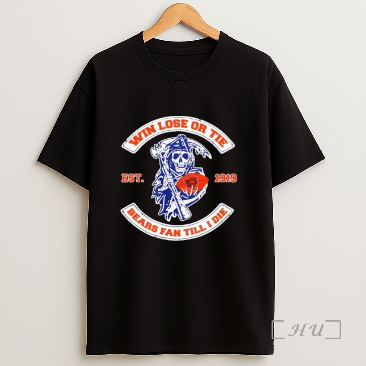 Officials Reaper Win Lose Or Tie Chicago Bears Fan Till I Die Sweatshirt Tee Shirt