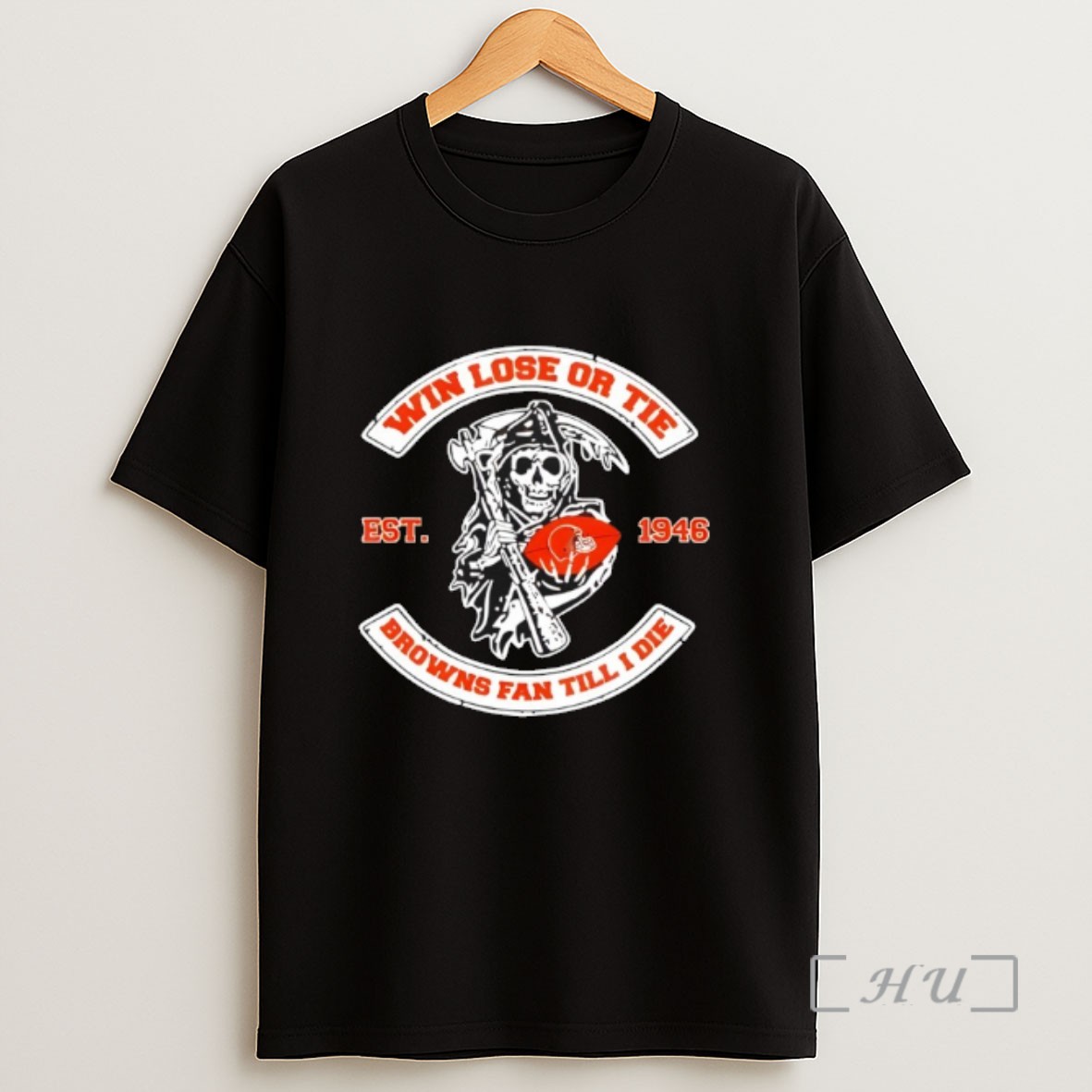 Officials Reaper Win Lose Or Tie Cleveland Browns Fan Till I Die Sweatshirt Tee Shirt