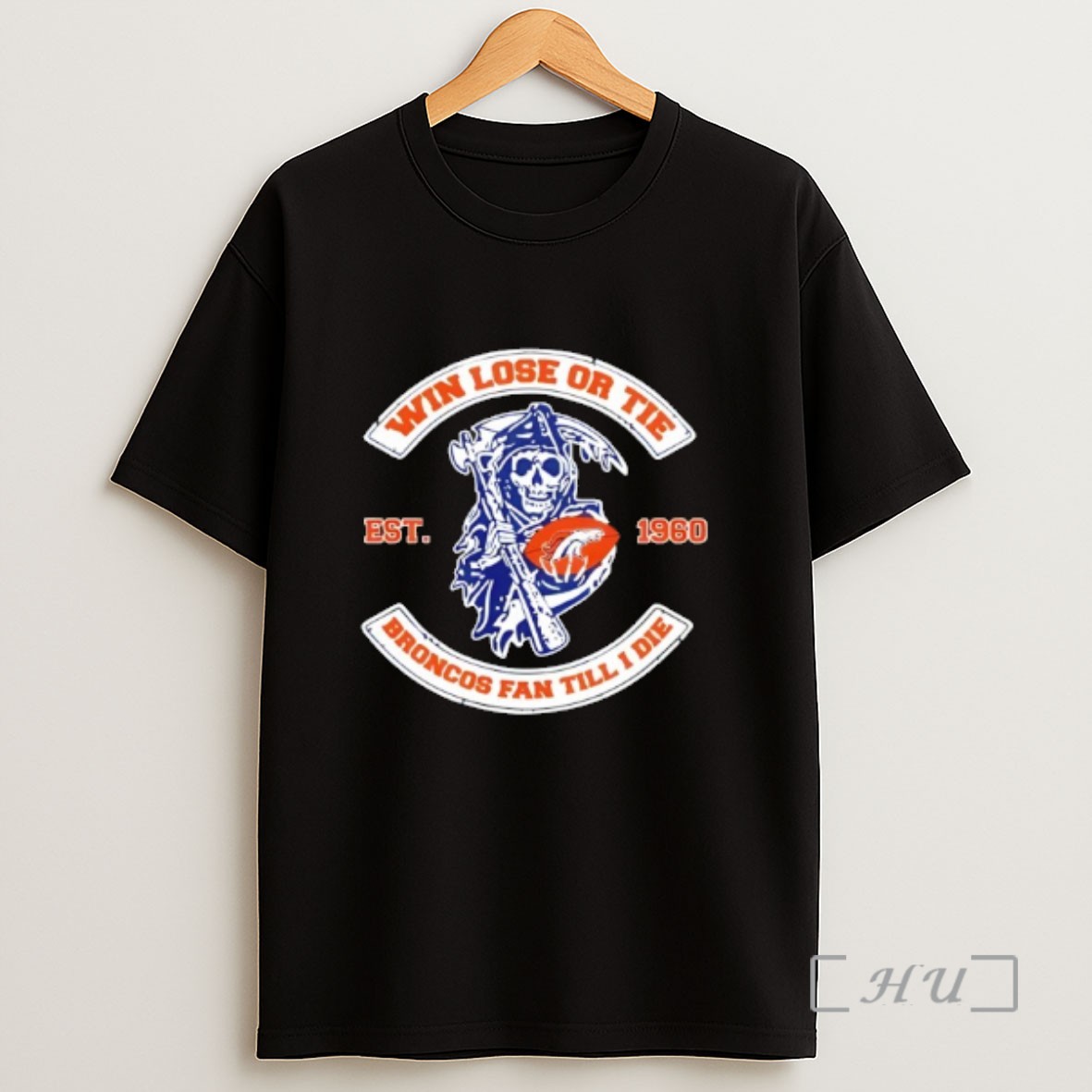 Officials Reaper Win Lose Or Tie Denver Broncos Fan Till I Die Sweatshirt Tee Shirt