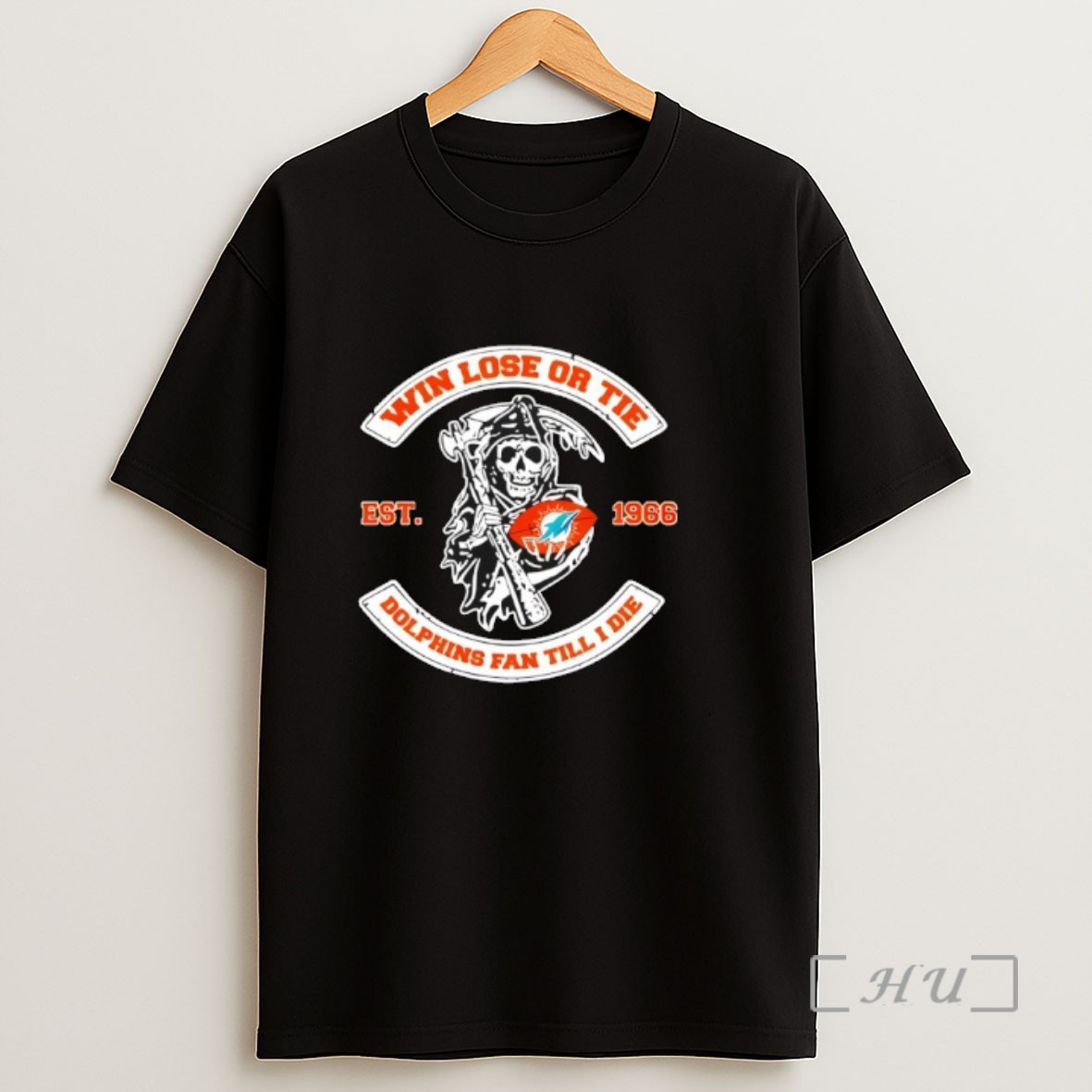 Officials Reaper Win Lose Or Tie Miami Dolphins Fan Till I Die Sweatshirt Tee Shirt