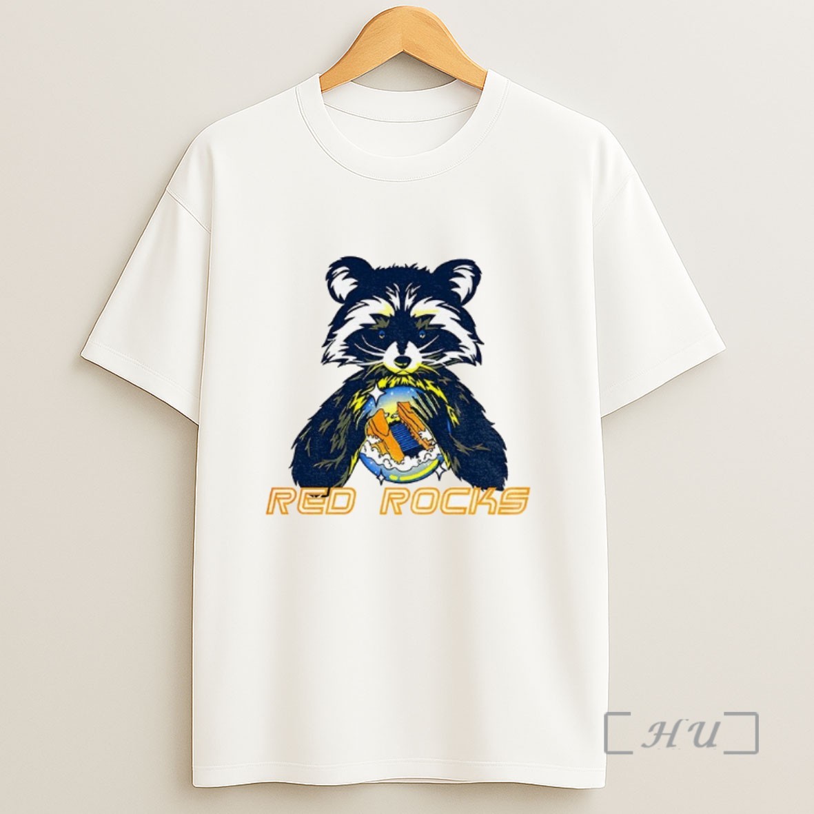 Officials Red Rocks Crystal Ball Raccoon Sweatshirt Tee Shirt