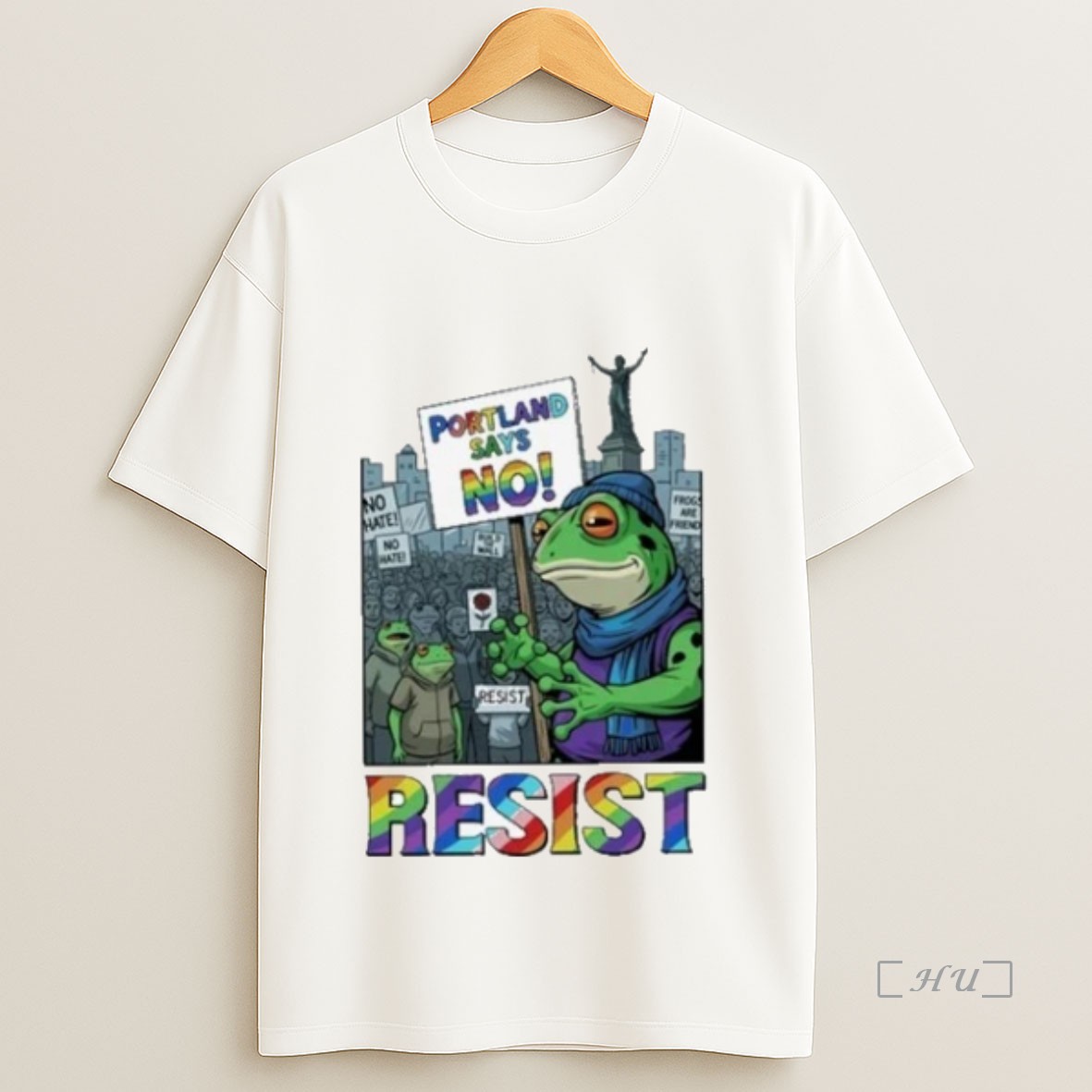 Officials Resist Portland Frog Says No I Stand With Frog Anti Fascism Anti Trump Sweatshirt Tee Shirt
