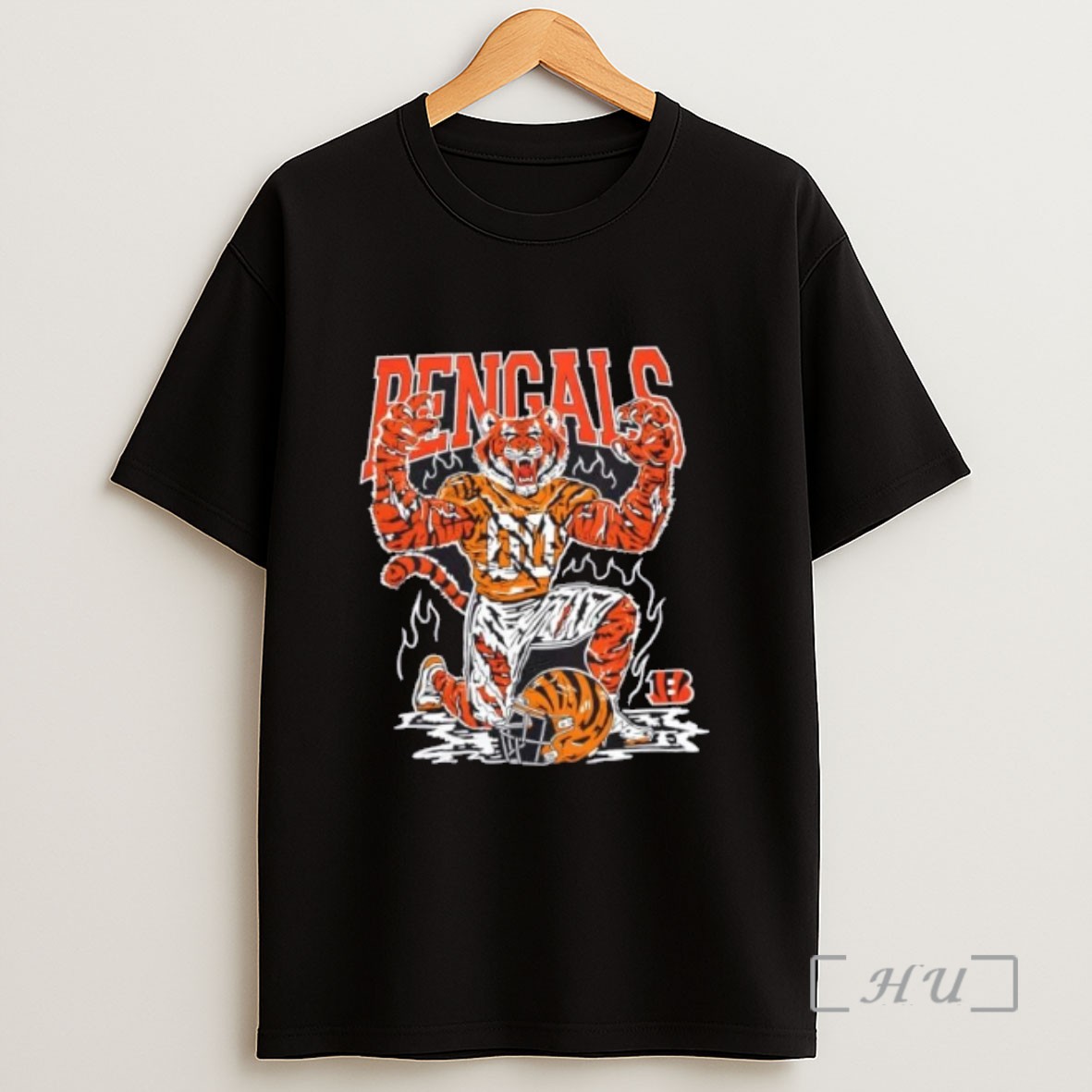 Officials Roaring Cincinnati Bengals Football Fire Graphic Sweatshirt Tee Shirt