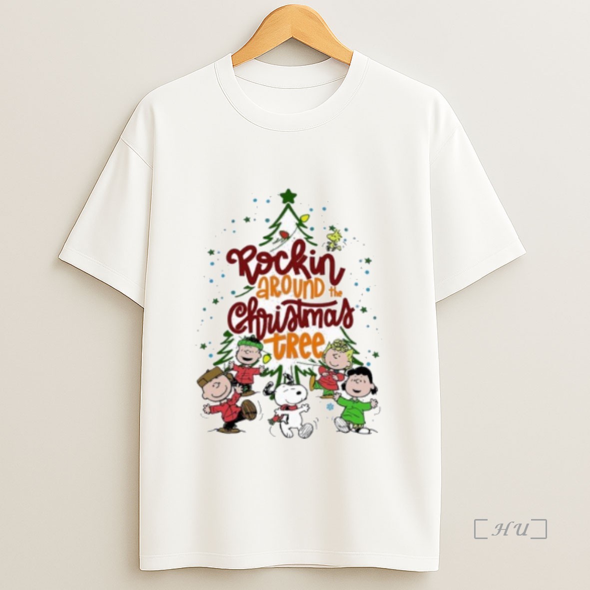 Officials Rockin Around The Christmas Tree Peanuts Sweatshirt Tee Shirt