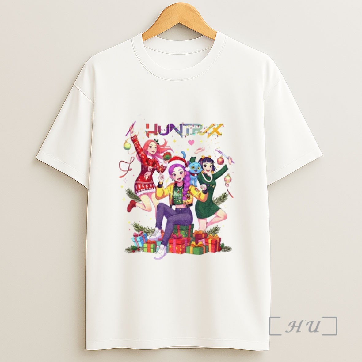 Officials Saja Girls Derpy Tiger Kpop Demon Hunters Huntrix Merry Christmas 2025 Sweatshirt Tee Shirt
