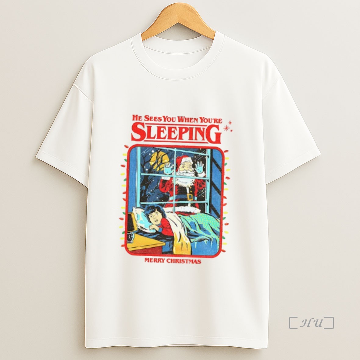 Officials Santa He Sees You When Youre Sleeping Merry Christmas Sweatshirt Tee Shirt
