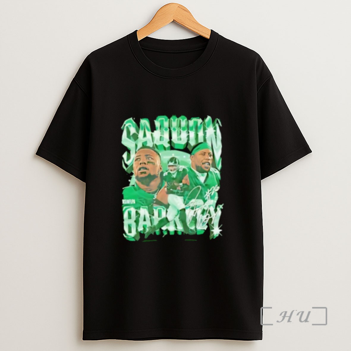 Officials Saquon Barkley Philadelphia Eagles Signature Player Logo Sweatshirt Tee Shirt