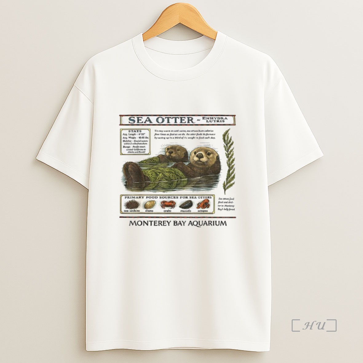 Officials Sea Otters Monterey Enhydra Lutris Monterey Bay Aquarium California Vintage Sweatshirt Tee Shirt