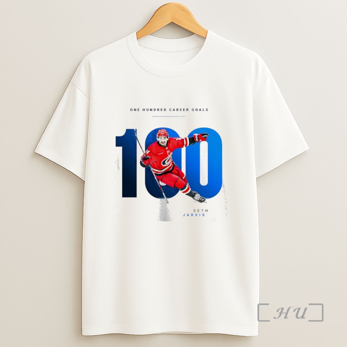 Officials Seth Jarvis Carolina Hurricanes 100 Career Goals Sweatshirt Tee Shirt