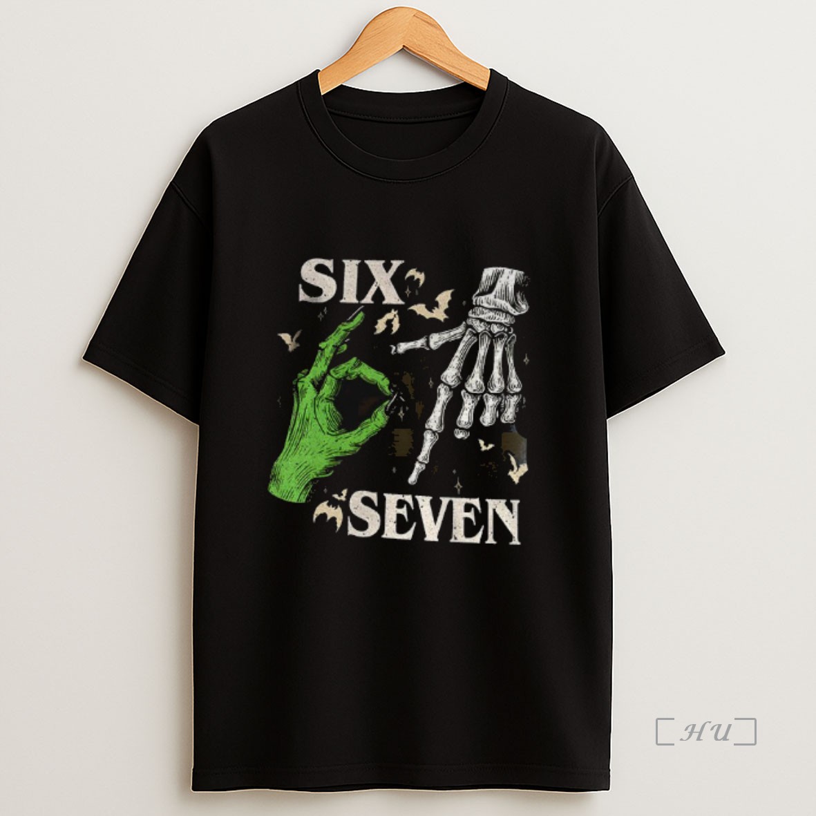 Officials Six Seven 6 7 Witch Skeleton Hands Viral Internet Meme Humor Sweatshirt Tee Shirt