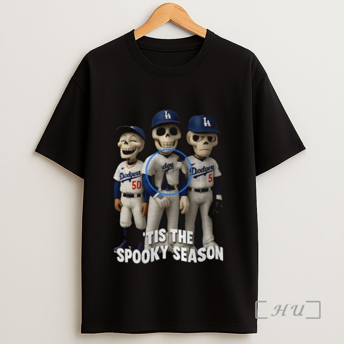 Officials Skeleton Spooky Season Los Angeles Dodgers Tis The Spooky Season Halloween Baseball Sweatshirt Tee Shirt
