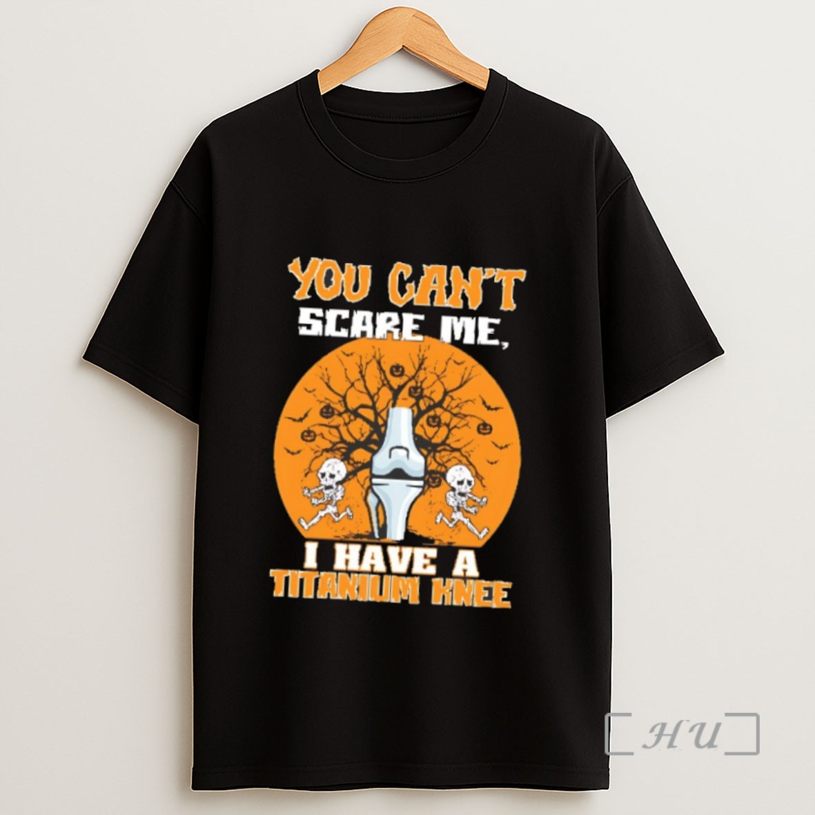 Officials Skeleton You Cant Scare Me I Have A Titanium Knee Halloween Sweatshirt Tee Shirt
