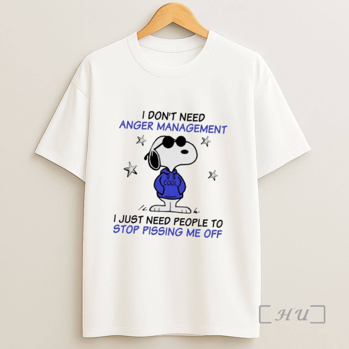 Officials Snoopy Cool I Dont Need Anger Management I Just Need People To Stop Pissing Me Off Sweatshirt Tee Shirt