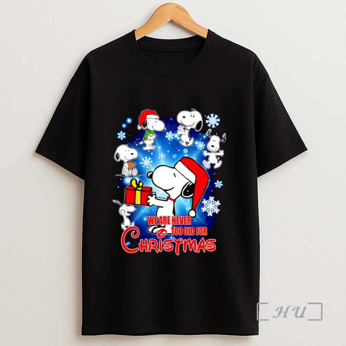 Officials Snoopy We Are Never Tool Old For Christmas Sweatshirt Tee Shirt