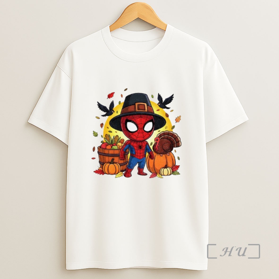 Officials Spider Man Super Hero Turkey Thanksgiving Day Sweatshirt Tee Shirt