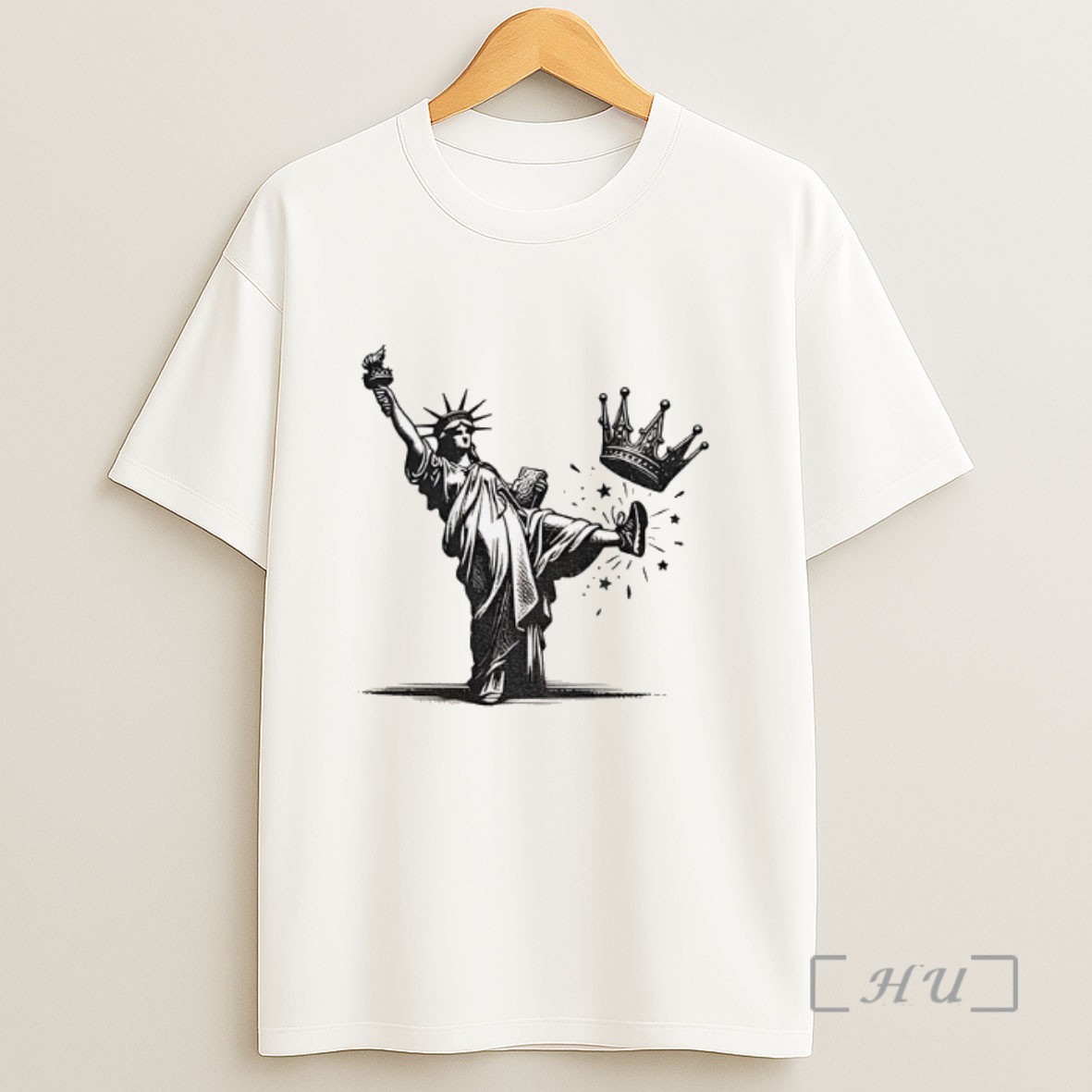 Officials Statue Of Liberty Kicking Crown No Kings Anti Trump Sweatshirt Tee Shirt