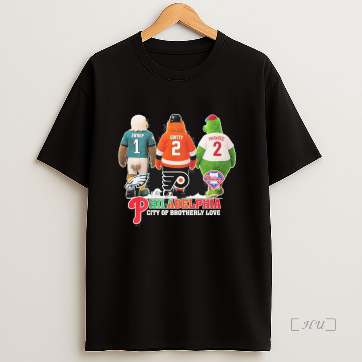 Officials Swoop Gritty And Phanatic Philadelphia City Of Champions Sweatshirt Tee Shirt