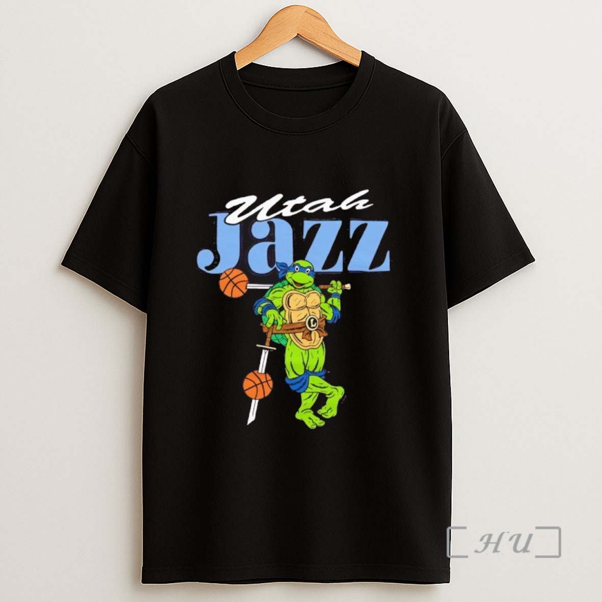 Officials Teenage Mutant Ninja Turtles Leonardo X Utah Jazz Sweatshirt Tee Shirt
