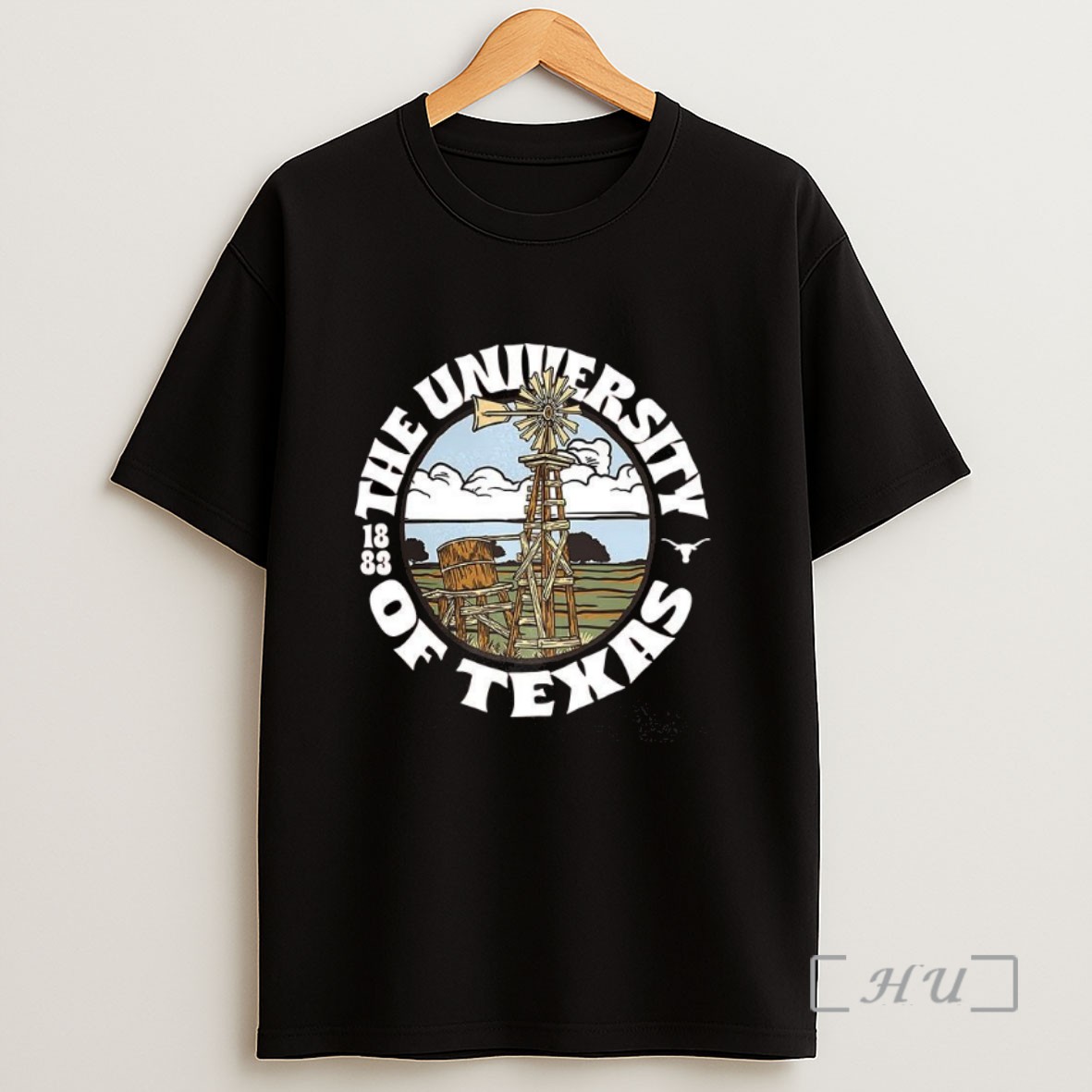 Officials Texas Longhorns Football The University Of Texas Est 1883 Landscape Logo Sweatshirt Tee Shirt