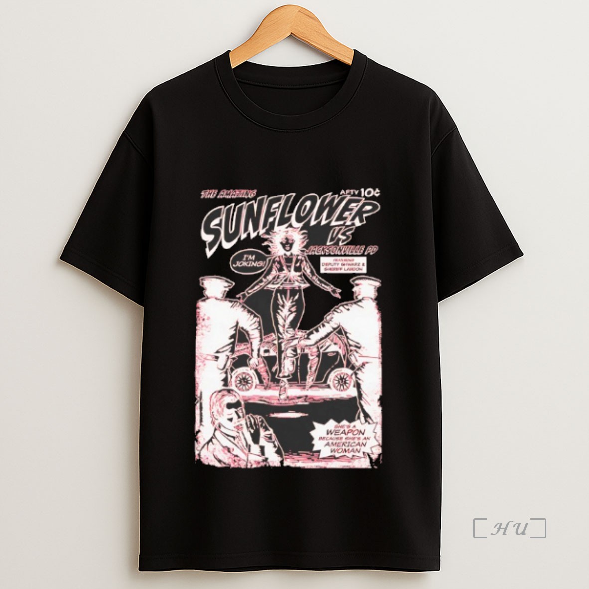 Officials The Amazing Sunflower Vs Jacksonville Pd Shes A Weapon Because Shes An American Woman Sweatshirt Tee Shirt