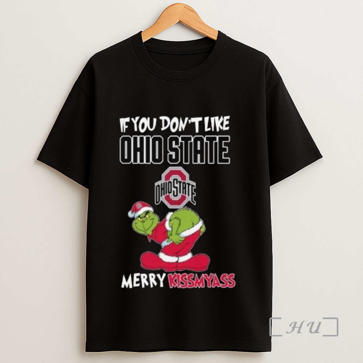 Officials The Grinch If You Dont Like Ohio State Buckeyes Merry Kissmyass 2025 Long Sleve Sweatshirt Tee Shirt