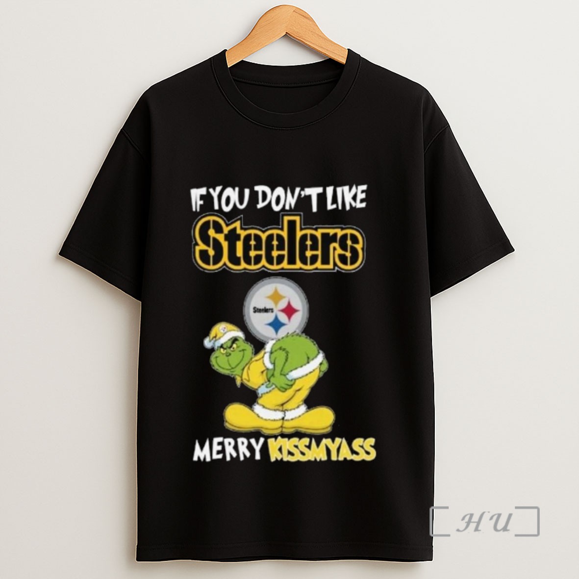 Officials The Grinch If You Dont Like Pittsburgh Steelers Merry Kissmyass 2025 Long Sleve Sweatshirt Tee Shirt