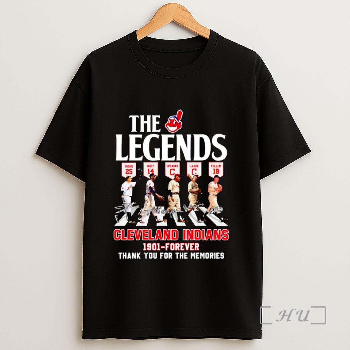 Officials The Legends Cleveland Indians 1901 Forever Thank You For The Memories Sweatshirt Tee Shirt
