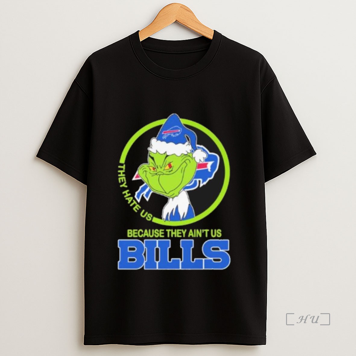 Officials They Hate Us Cause They Aint Us Buffalo Bills Grinch Christmas Sweatshirt Tee Shirt