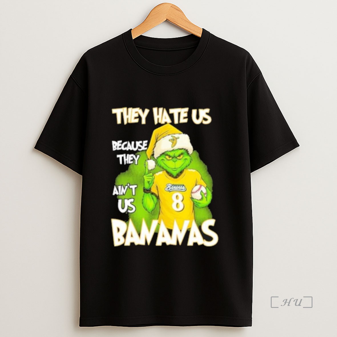 Officials They Hate Us Cause They Aint Us Savannah Bananas Grinch Christmas Sweatshirt Tee Shirt