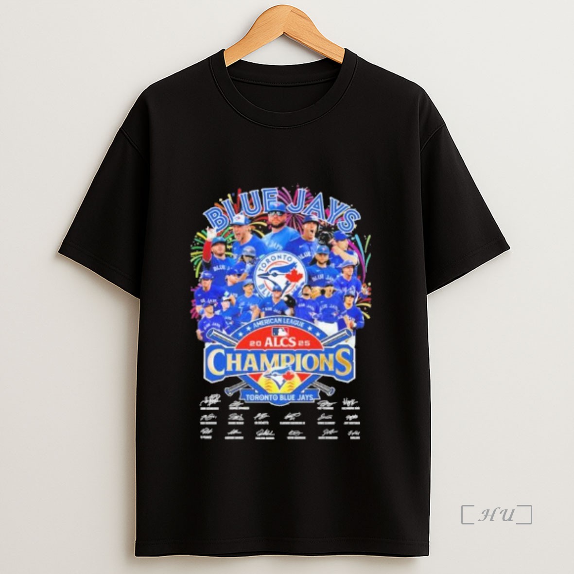 Officials Toronto Blue Jays Team Al Champions Signatures Alcs Ws Sweatshirt Tee Shirt