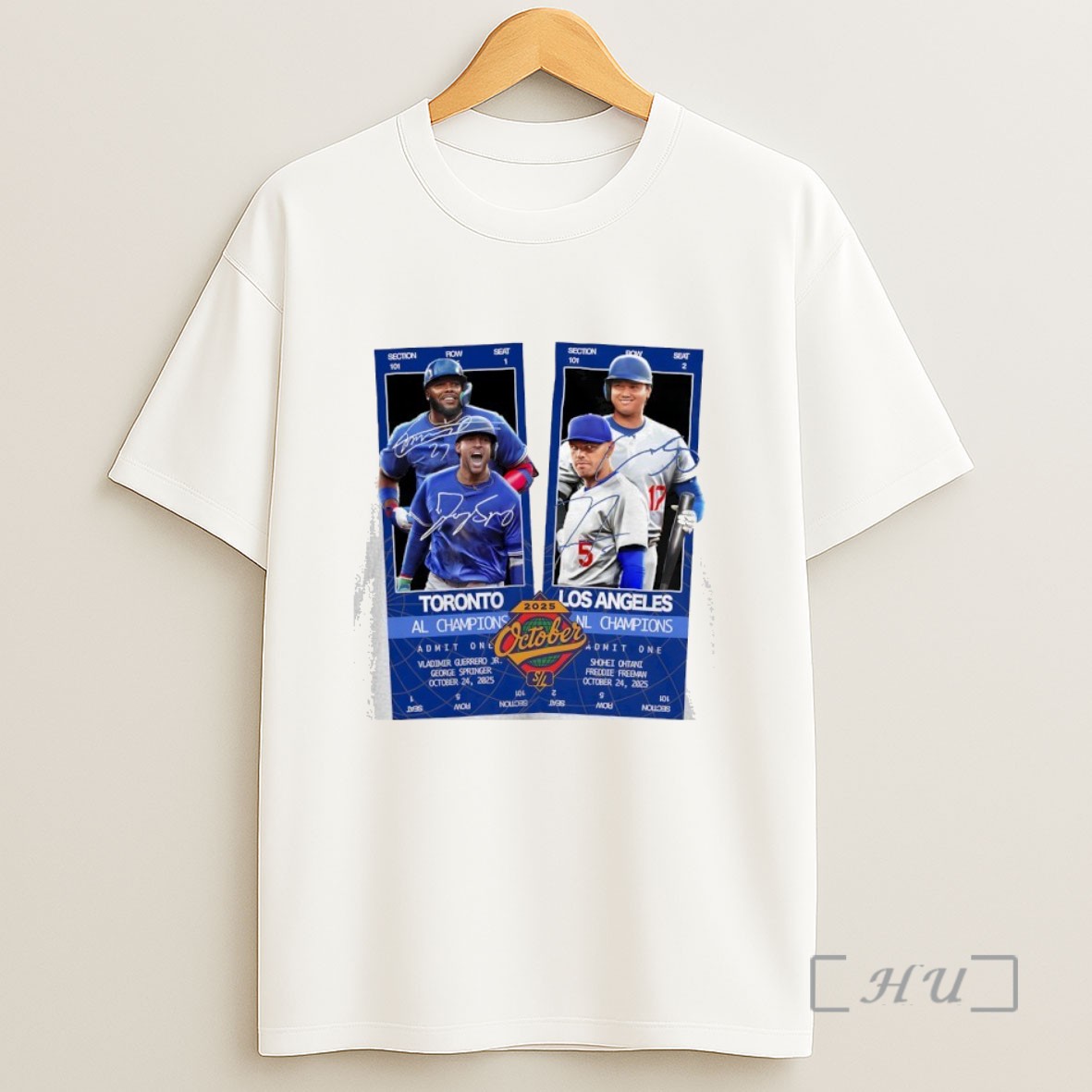 Officials Toronto Blue Jays Vs Los Angeles Dodgers 2025 Ws Matchup October Tickets Sweatshirt Tee Shirt