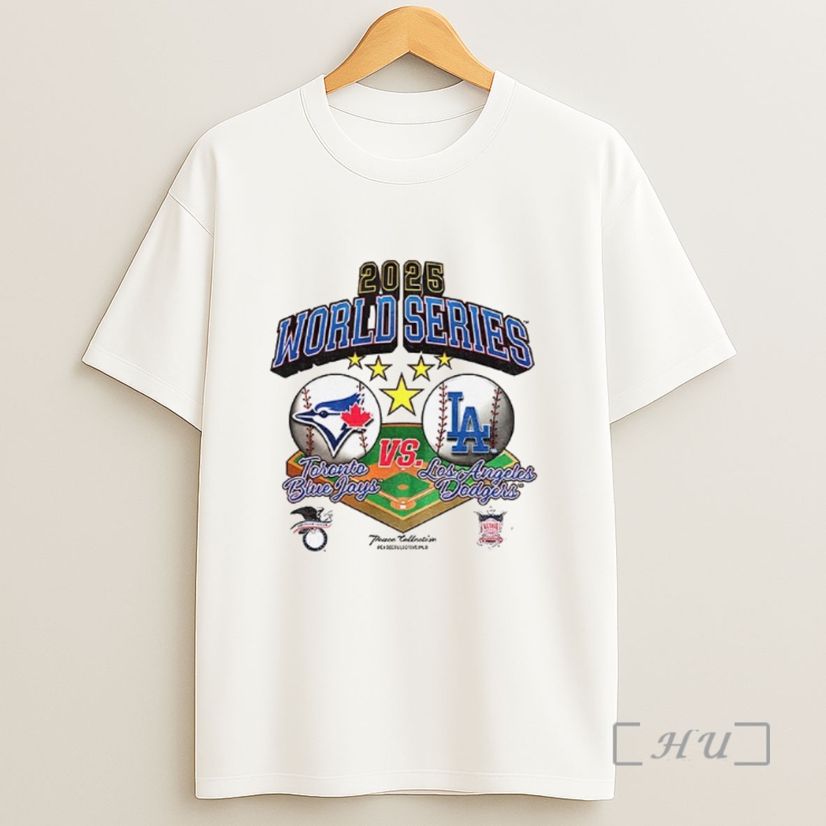Officials Toronto Blue Jays Vs Los Angeles Dodgers World Series 2025 Mlb Logo Sweatshirt Tee Shirt