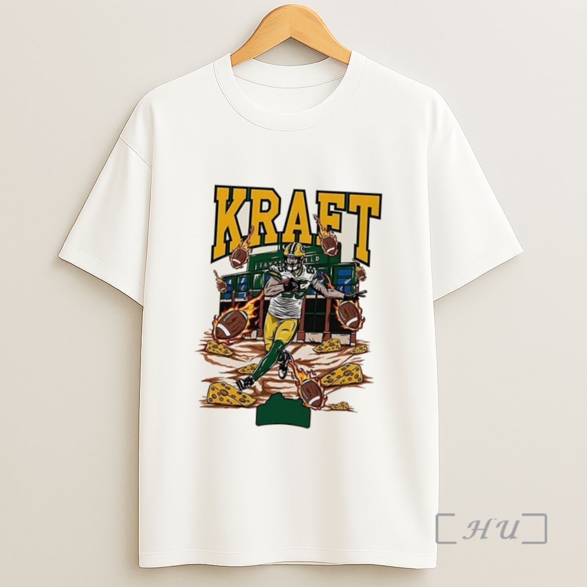 Officials Tucker Kraft Green Bay Packers Football Lambeau Field Cheese Sweatshirt Tee Shirt