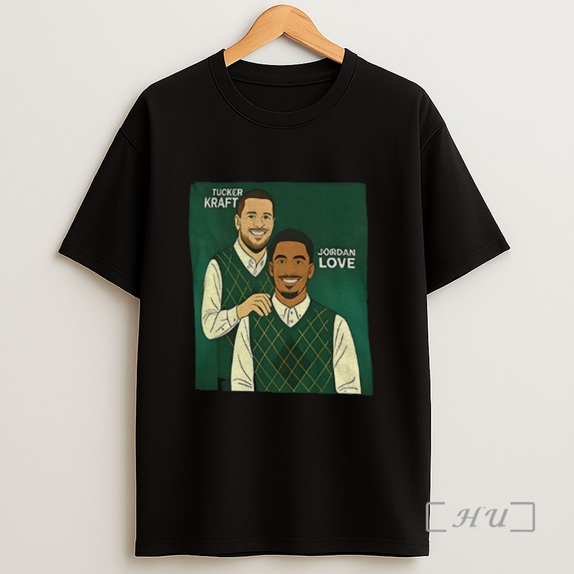 Officials Tucker Kraft And Jordan Love Green Bay Packers Step Brother Nfl Football Cartoon Sweatshirt Tee Shirt