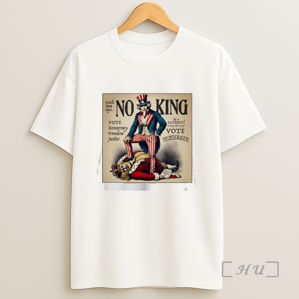 Officials Uncle Sam No King Vote Democratic Sweatshirt Tee Shirt