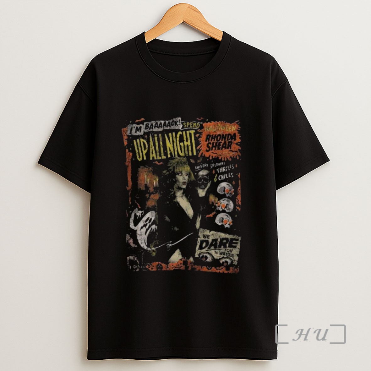 Officials Up All Night Im Back Spend Rhonda Shear Shivers Shudders Thrills Chills We Dare You To Watch Halloween Long Sleve Sweatshirt Tee Shirt