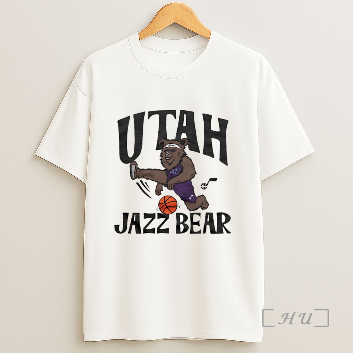 Officials Utah Jazz Jazz Bear Sweatshirt Tee Shirt