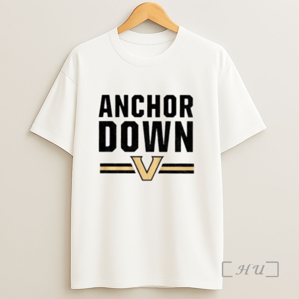 Officials Vanderbilt Commodores Anchor Down Logo Sweatshirt Tee Shirt