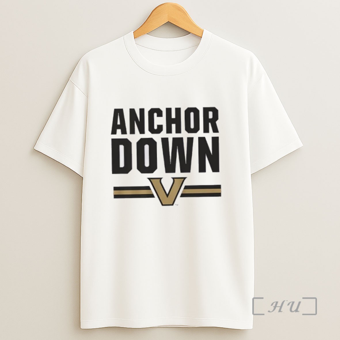 Officials Vanderbilt Commodores Anchor Down Text Sweatshirt Tee Shirt