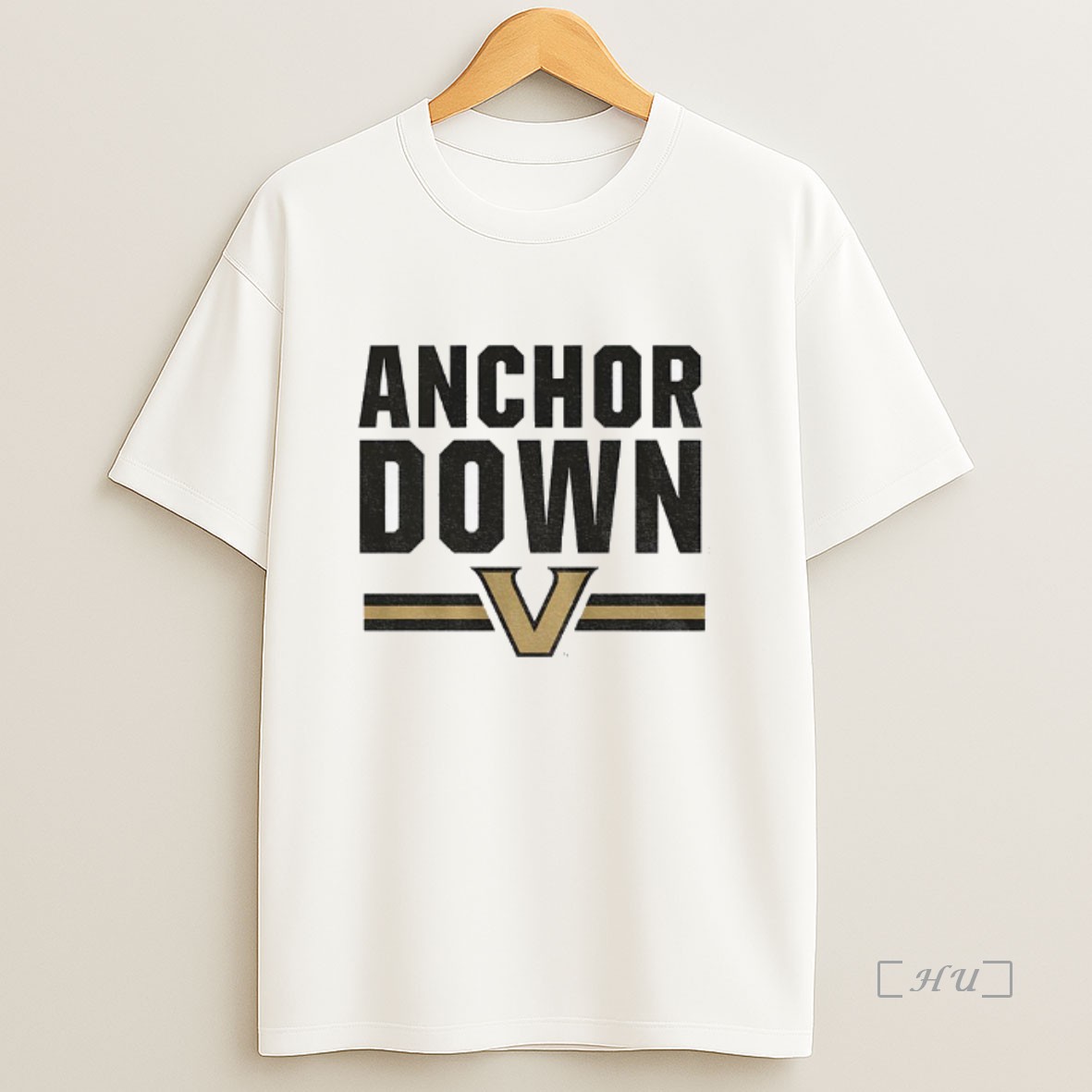 Officials Vanderbilt Commodores Football Anchor Down Logo Sweatshirt Tee Shirt