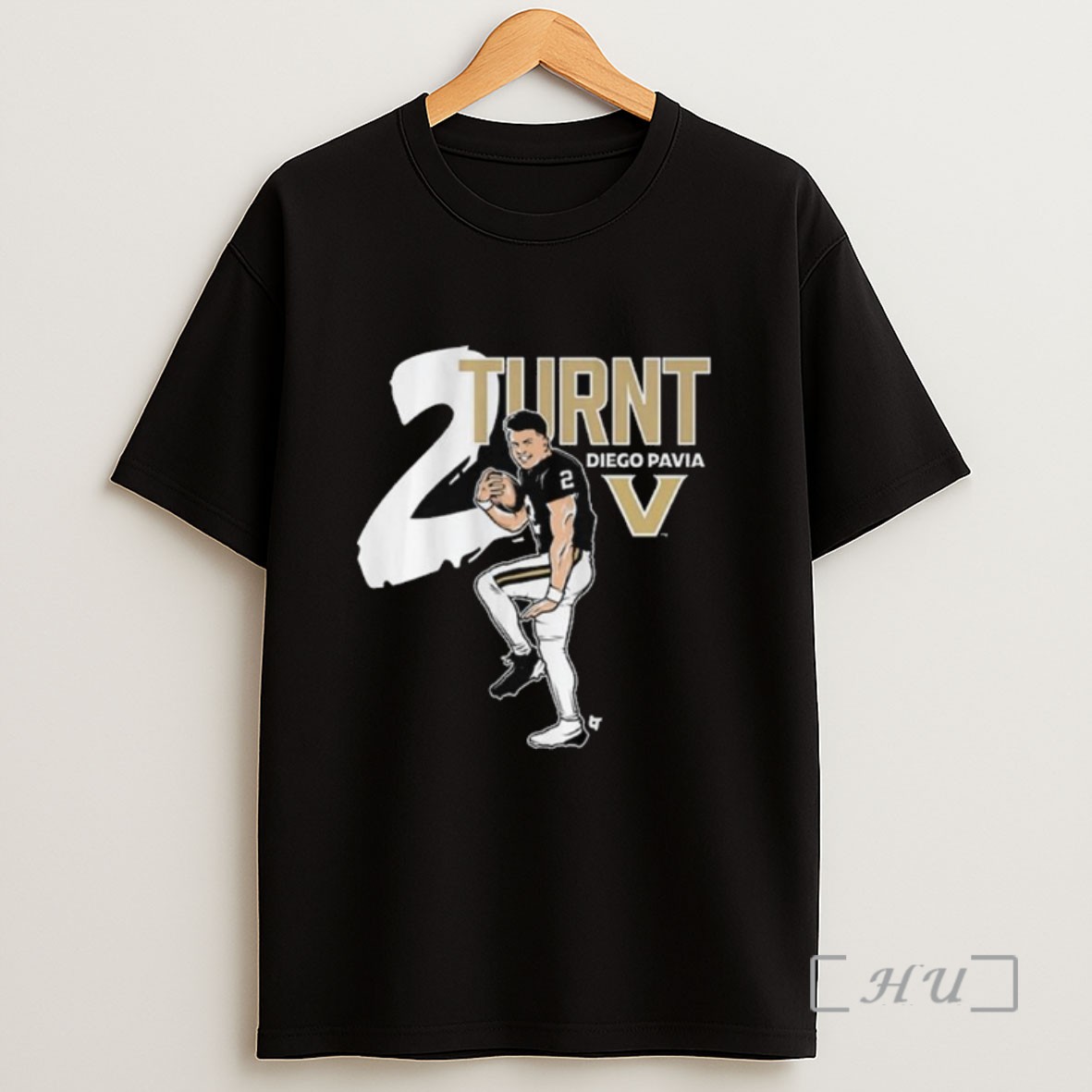 Officials Vanderbilt Football Diego Pavia 2 Turnt Long Sleve Sweatshirt Tee Shirt
