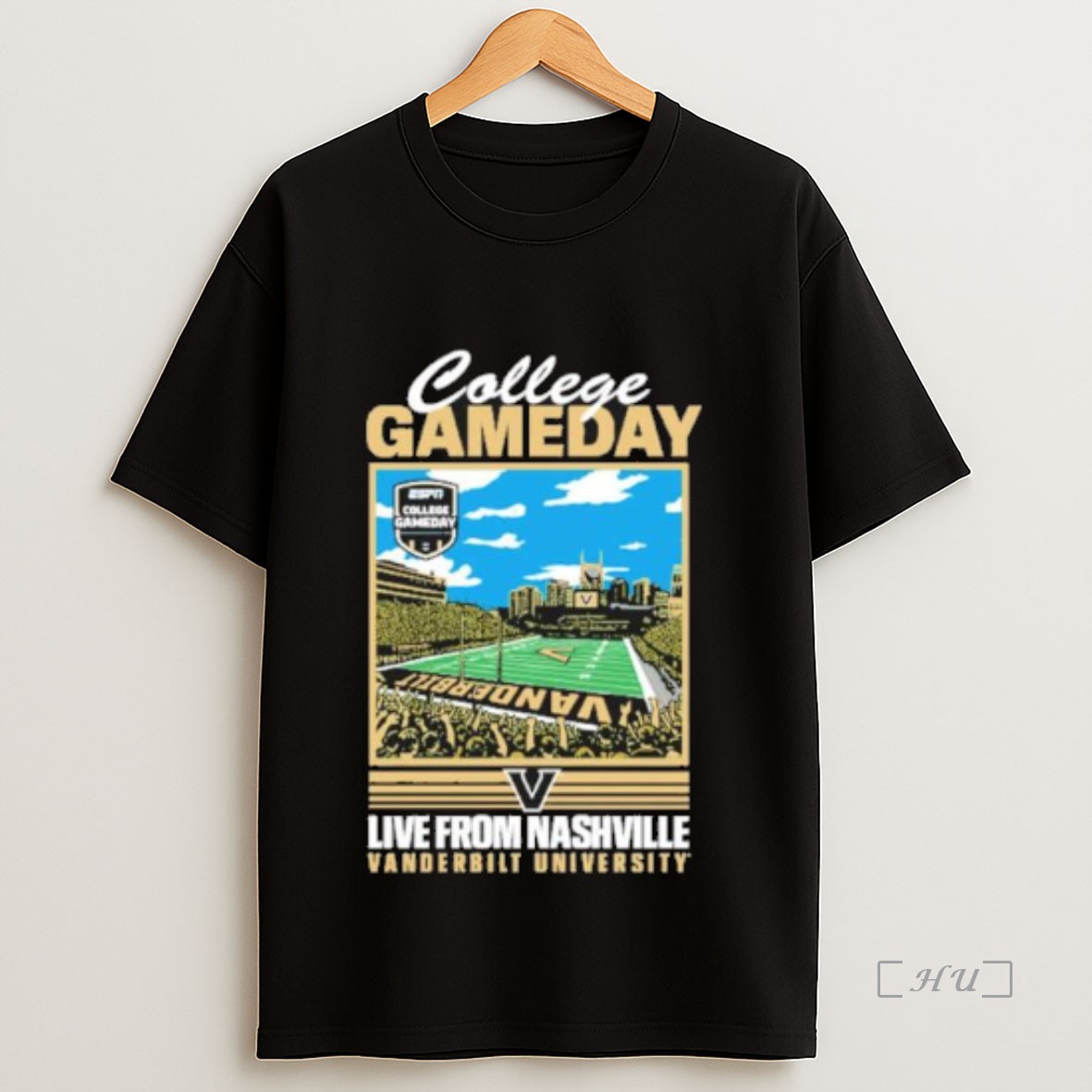 Officials Vanderbilt University Football College Gameday Live From Nashville Sweatshirt Tee Shirt