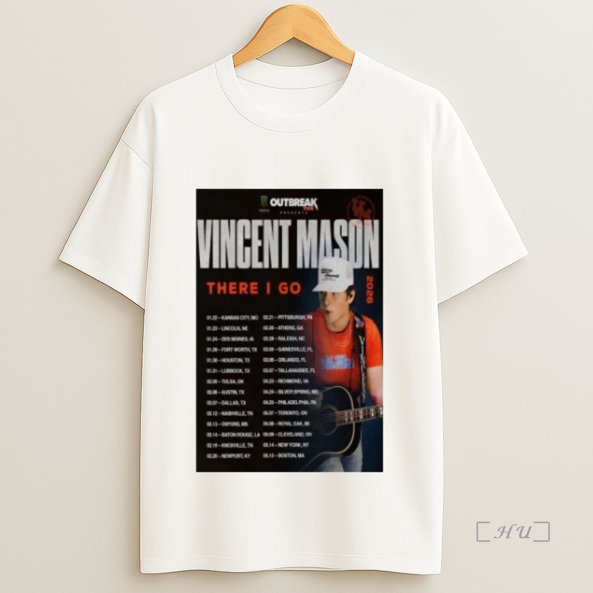 Officials Vincent Mason There I Go Tour 2026 Sweatshirt Tee Shirt