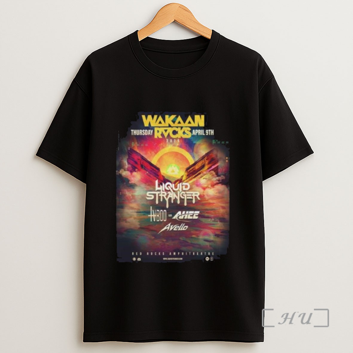 Officials Wakaan Rocks April 9 2026 Red Rocks Amphitheater Long Sleve Sweatshirt Tee Shirt