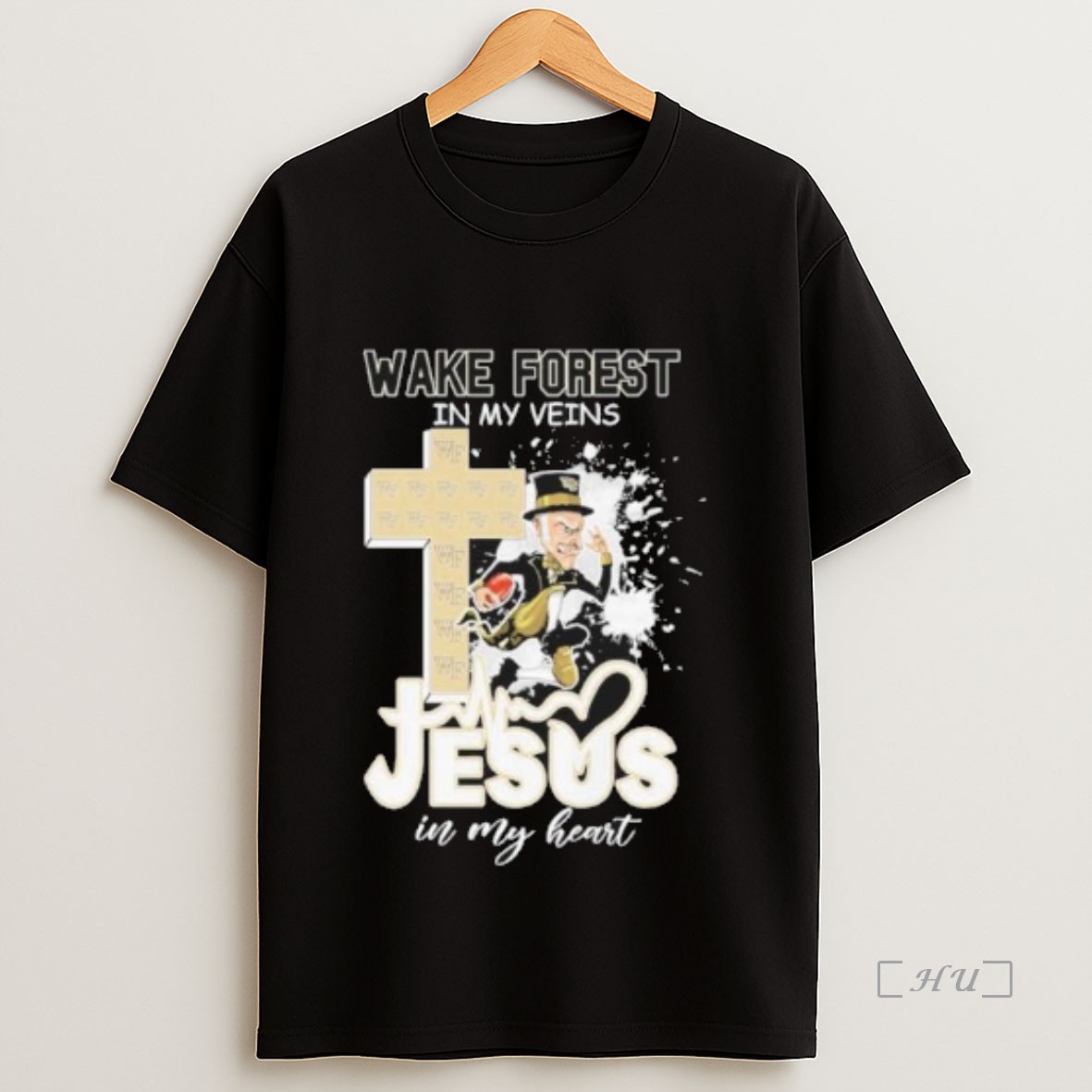 Officials Wake Forest Demon Deacons In My Veins Jesus In My Heart Sweatshirt Tee Shirt