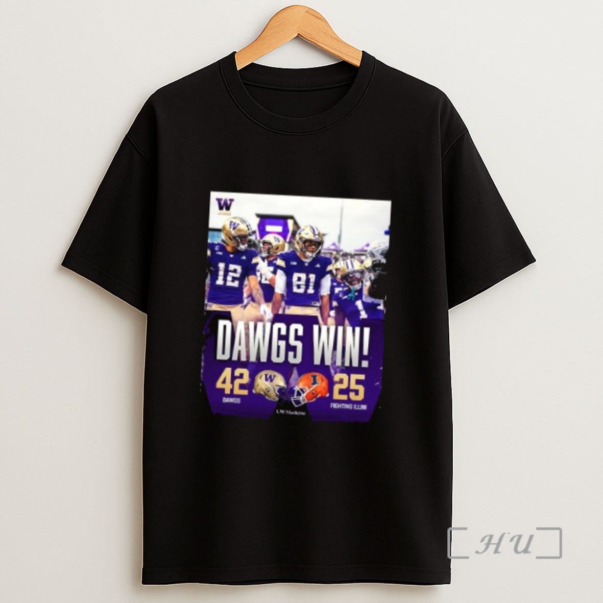 Officials Washington Huskies Wins 42 25 Illinois 2025 Gameday Football Sweatshirt Tee Shirt