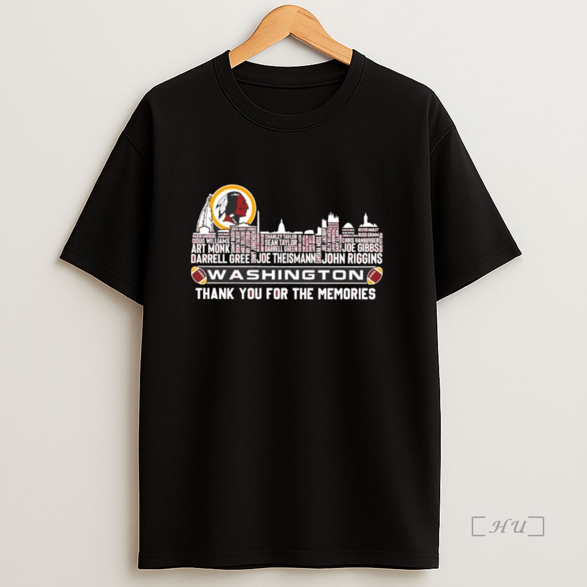 Officials Washington Redskins Skyline City Thank You For The Memories Sweatshirt Tee Shirt