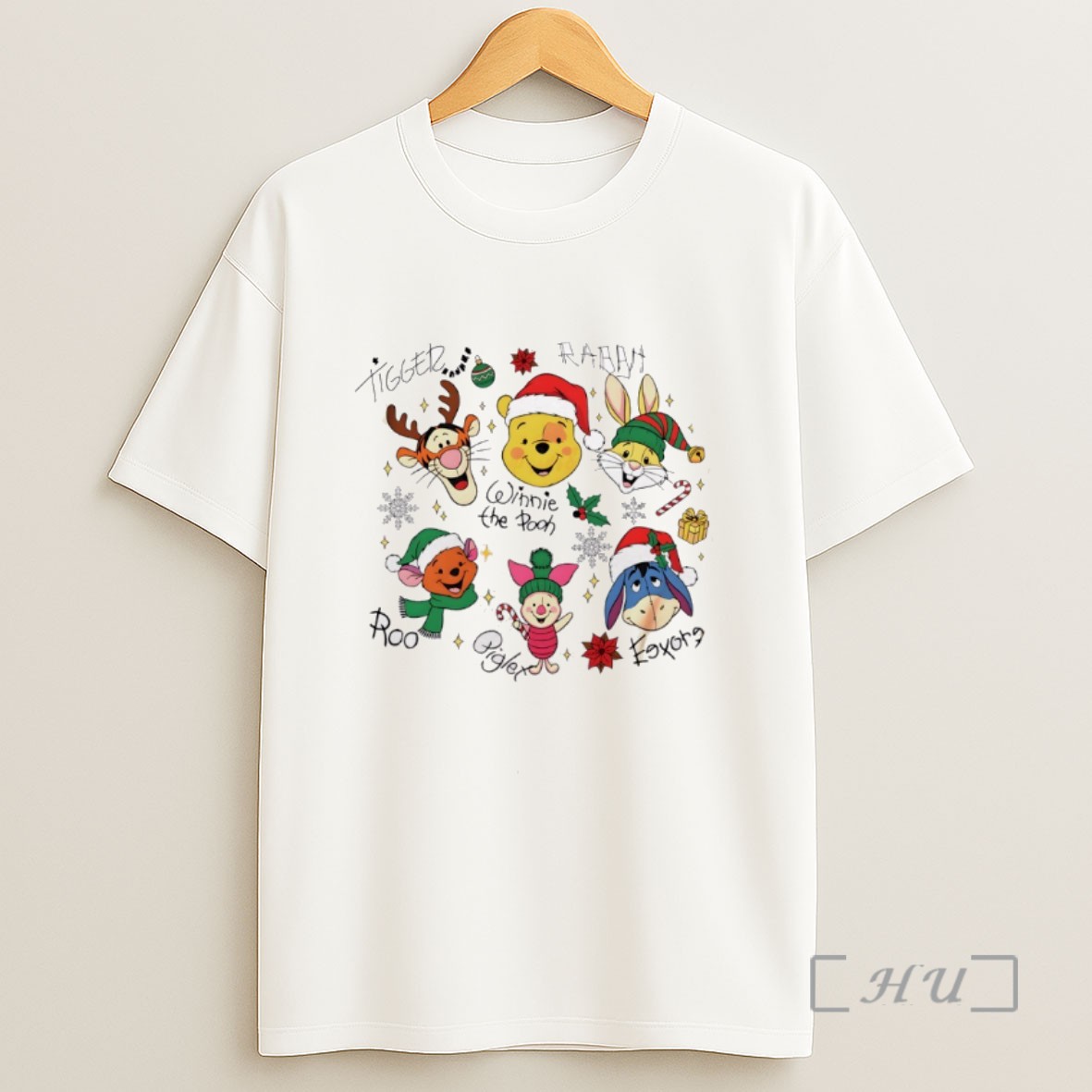 Officials Winnie The Pooh Tigger Roo Piglet Merry Christmas 2025 Sweatshirt Tee Shirt